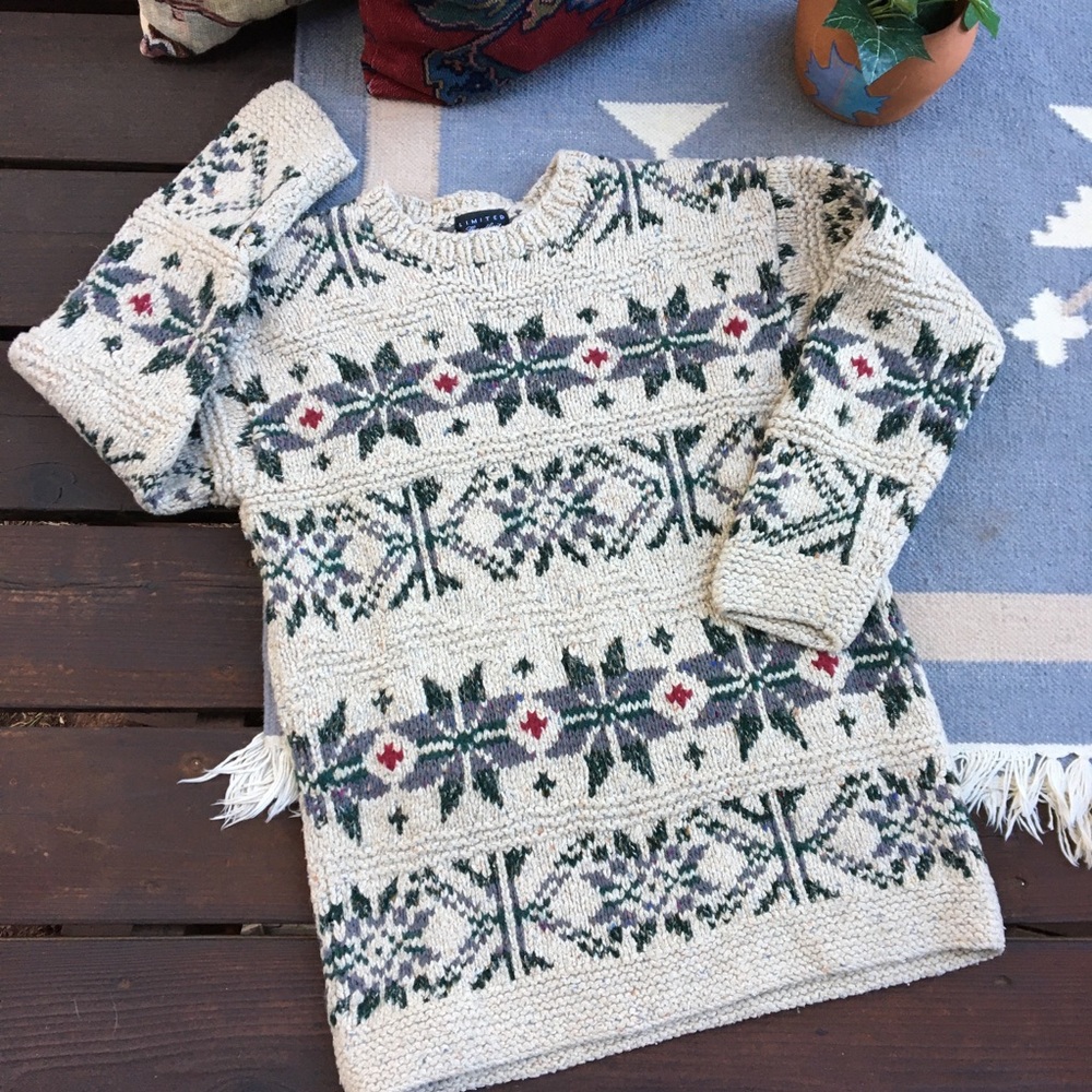 Limited Vintage Hand Knit Chunky Nordic Sweater